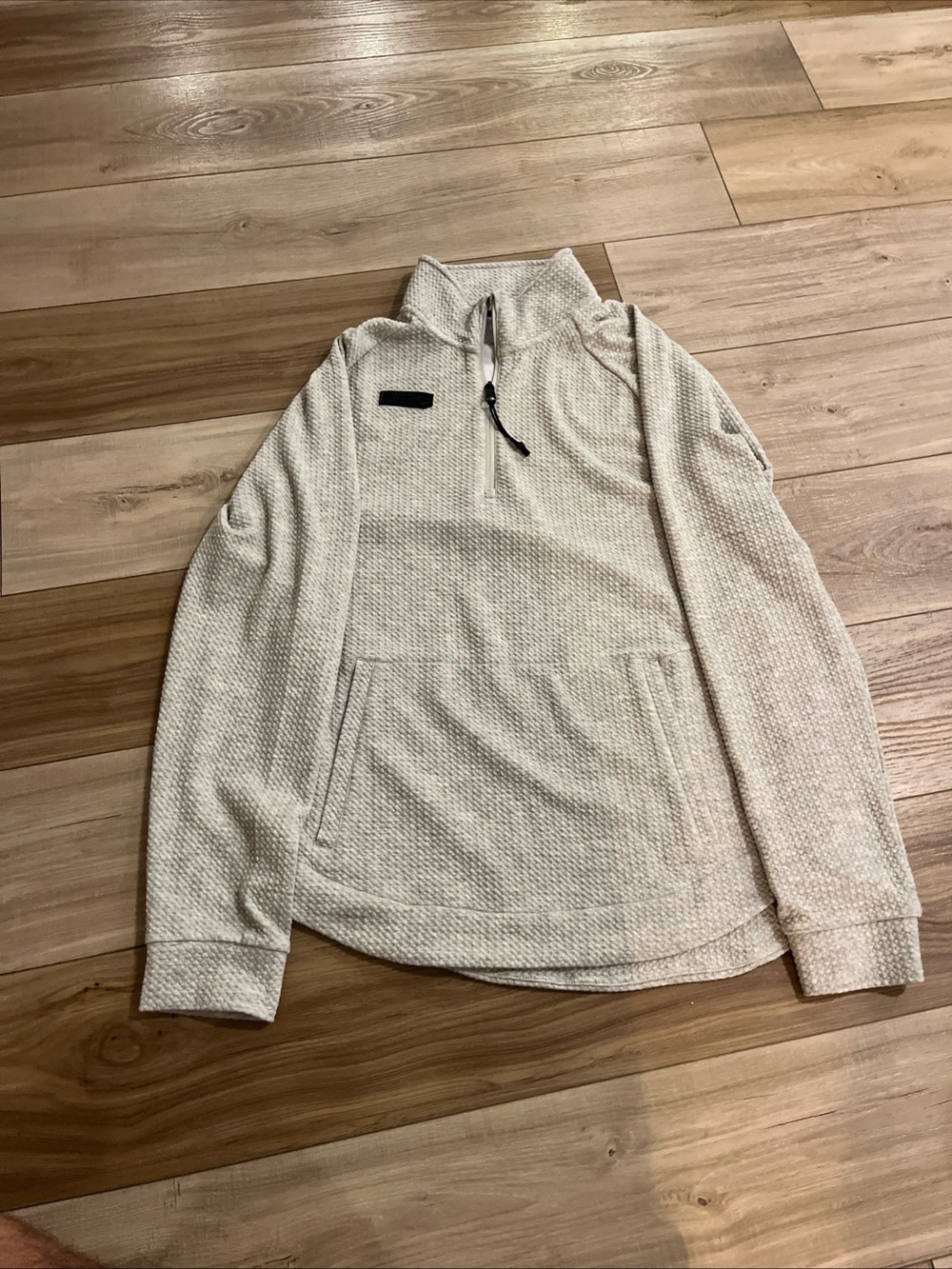 Men’s Evoshield 1/2 Zip Jacquard Pullover Oatmeal Color Size Medium M